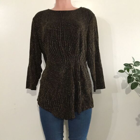 Belle by Kim Gravel Pattern Lurex Top Side Detail - Picture 2 of 6